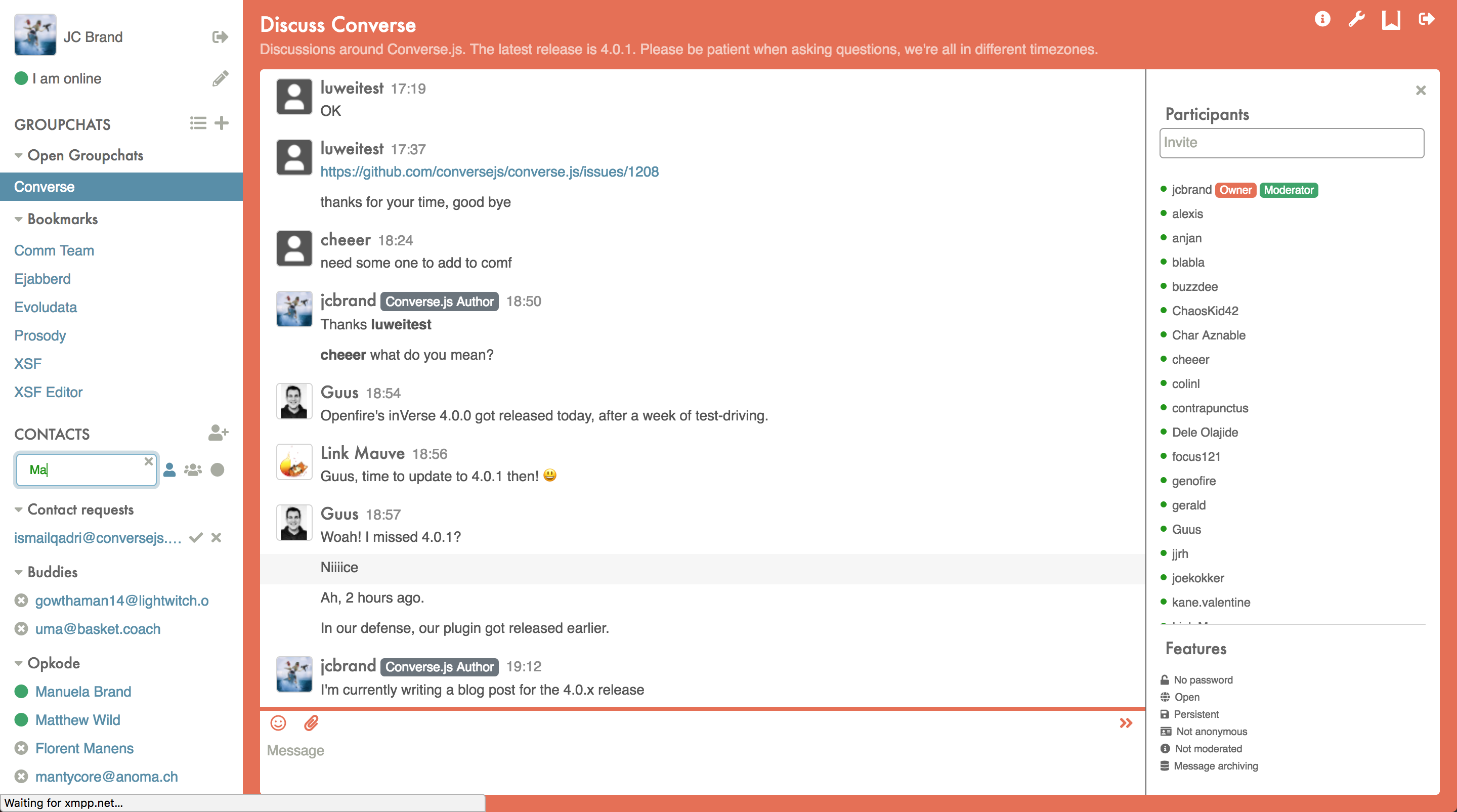 gaijm xmpp client roster