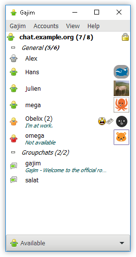 gaijm xmpp client roster